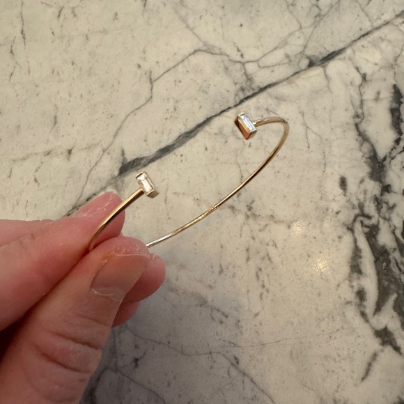 Kendra Scott .19ctw diamond 14k yellow gold open bracelet - Picture 8 of 9